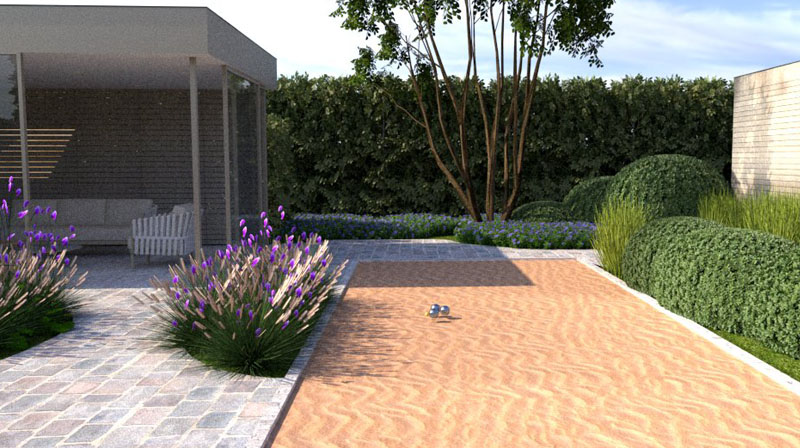 Beleeftuin met bijgebouw Poppel