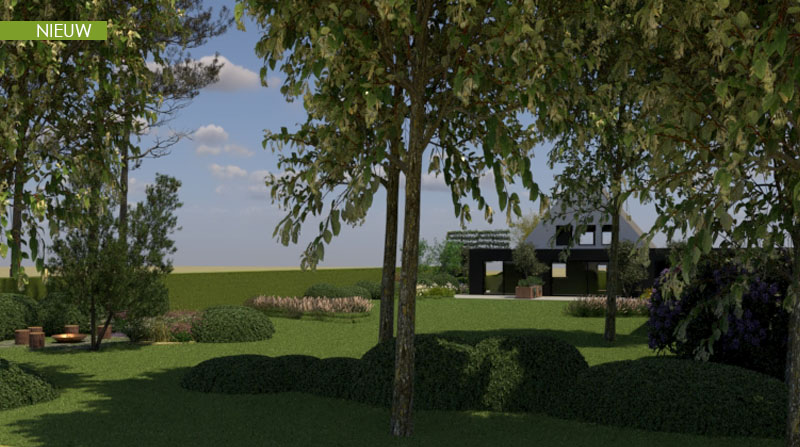 Tuin Van Heden heerlijke firepit zone met zicht op groen