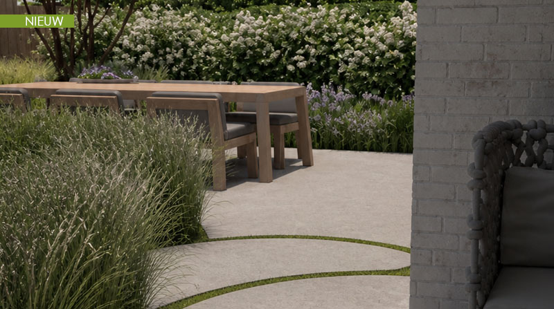 Tuin Van Heden originele polybeton verharding